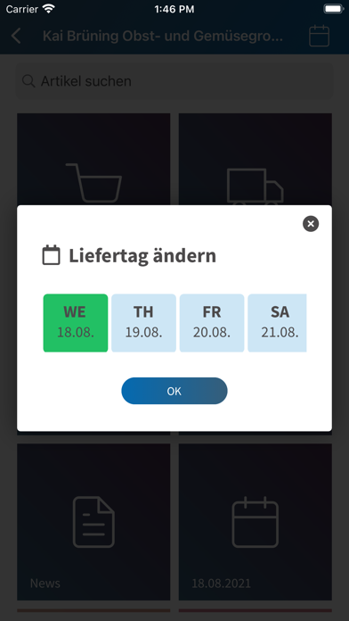 Brüning Bestell-App Screenshot