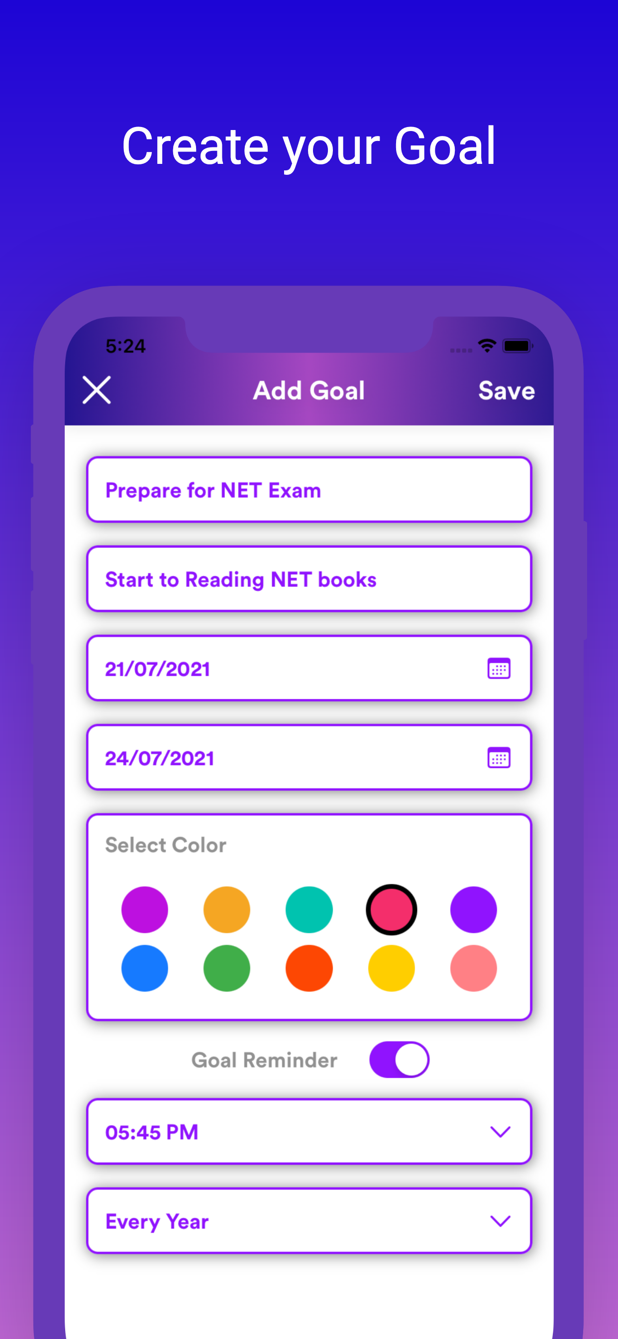 Smart Goal Tracker