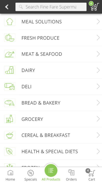 Fine Fare Supermarkets Screenshot