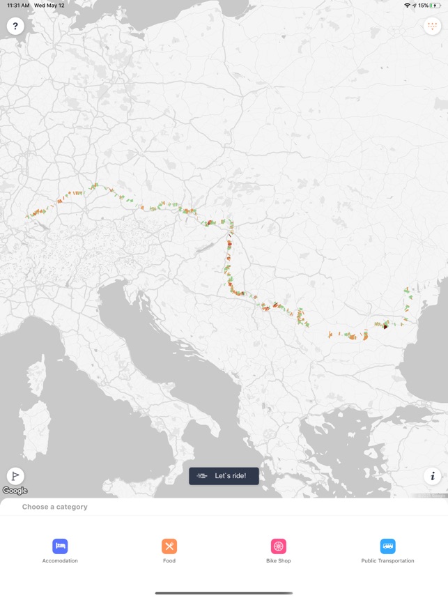 Eurovelo google maps shop