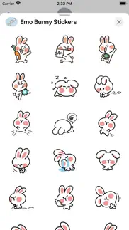 emo bunny stickers iphone screenshot 2