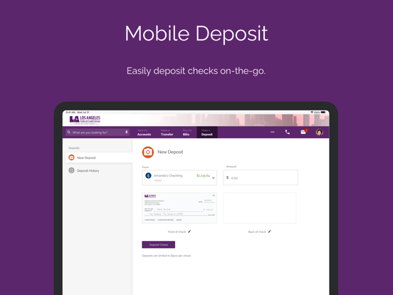 LAFCU iPad screenshot 5 - Finance app