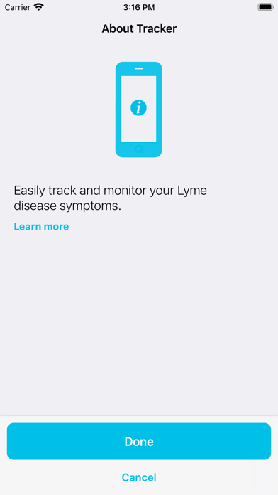 Lyme Symptom Tracker Screenshot