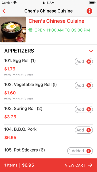 Chen's Chinese Cuisine Screenshot