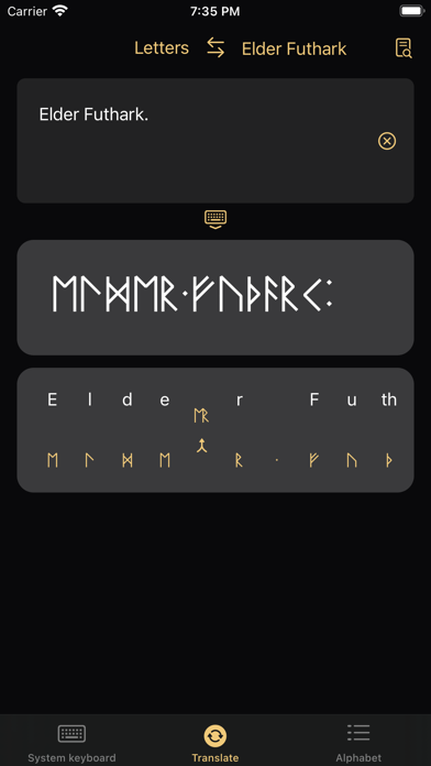 Write in Runic Screenshot