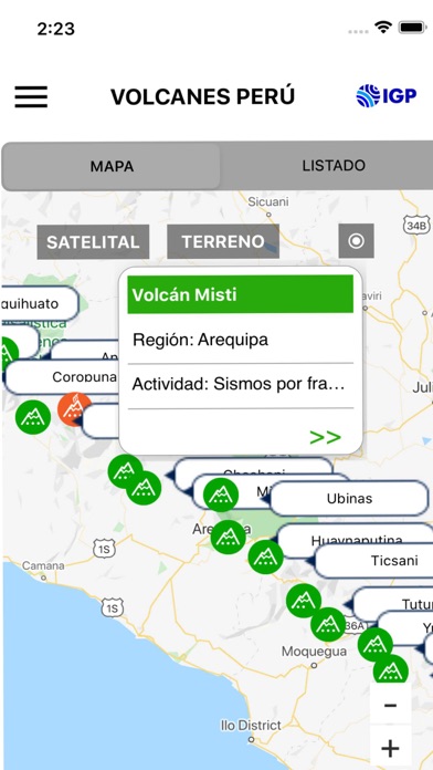 Volcanes Perú Screenshot