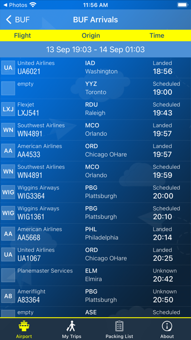 Screenshot #2 pour Buffalo Airport Info + Radar