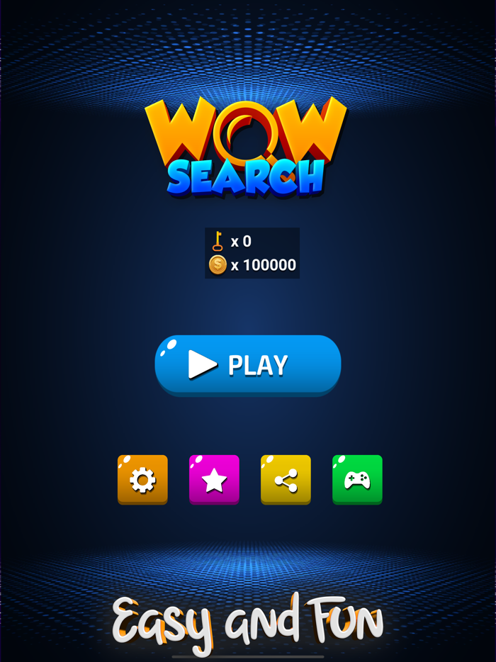 Wow Search Classic Words Game