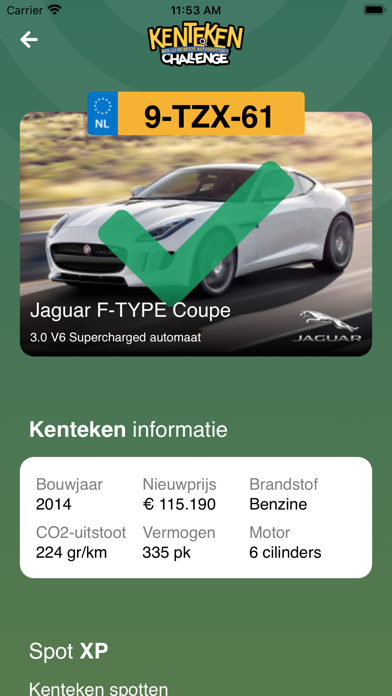 Kenteken challenge Screenshot