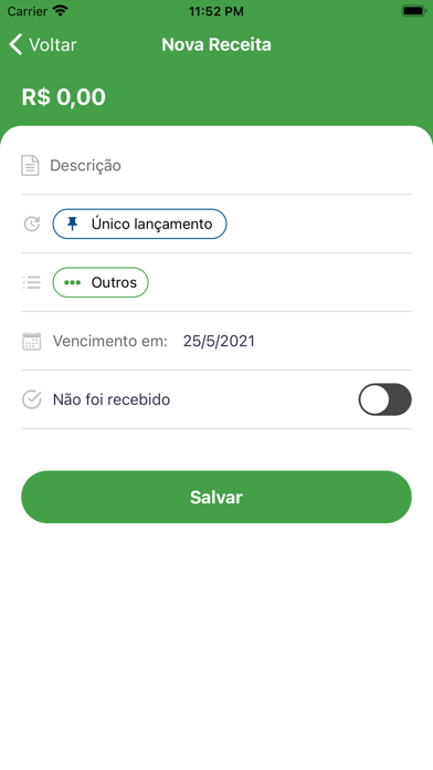 FinApp - Finanças Pessoais Screenshot