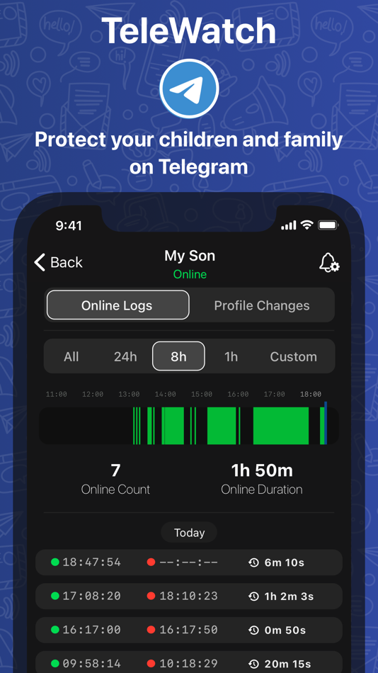 #1. TeleWatch tracker for Telegram (iOS) 게시자: TGTOOLS LTD
