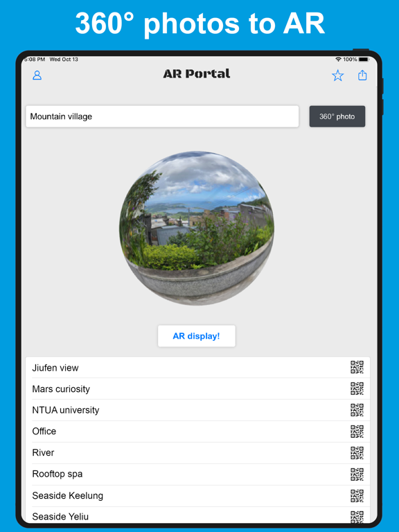 Screenshot #4 pour AR Portal - 360 photo to AR