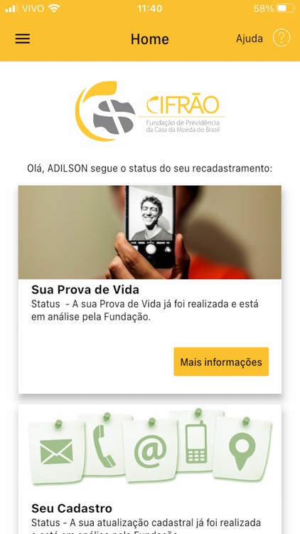 Recadastramento Cifrão