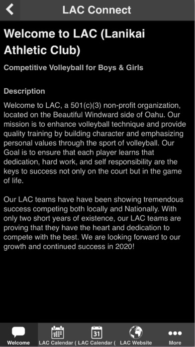 LAC Connect Screenshot