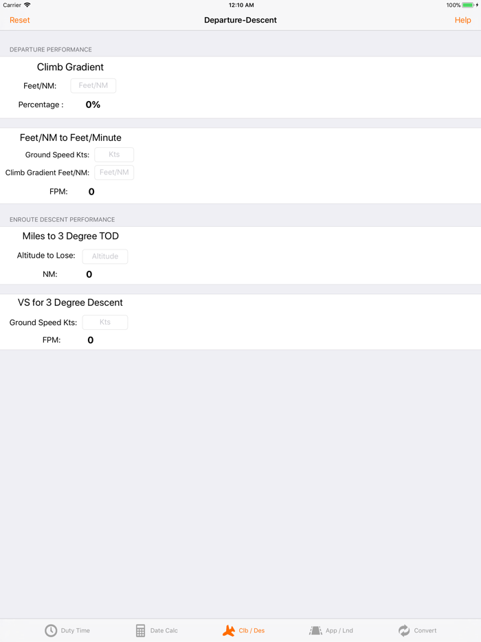 Pilot Duty and Performance Calc