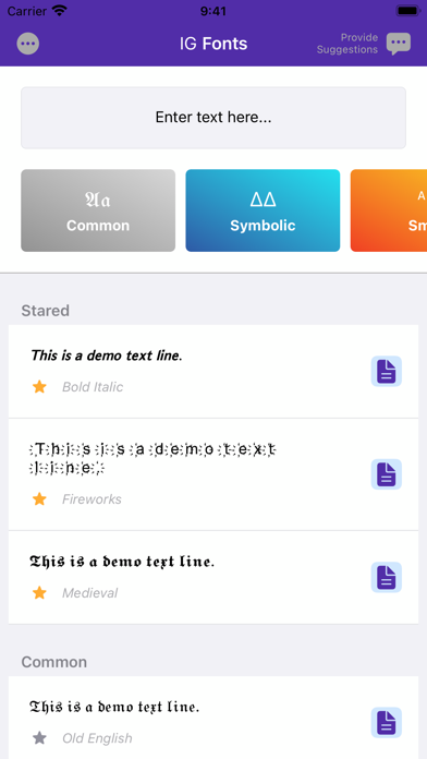 Screenshot #1 pour IG Fonts: Fonts for Instagram