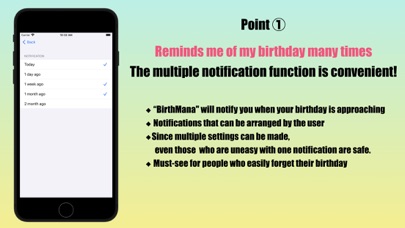 BirthMana -Birthday App- Screenshot