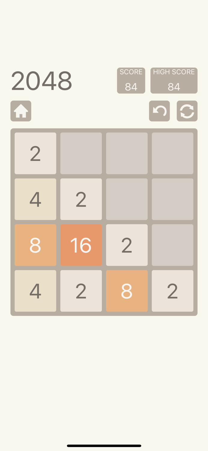 2048 Number Puzzle Game