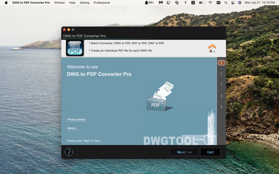 #1. DWG to PDF Converter Pro (macOS) 由: JIANG LI