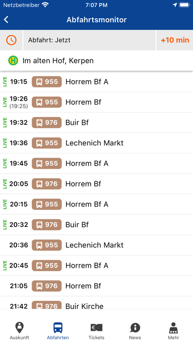 REVG Fahrplan & HandyTicket Screenshot