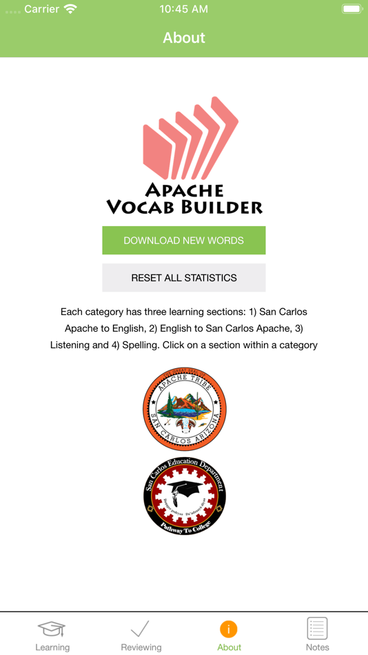 #1. SanCarlos Apache Vocab Builder (iOS) 由: The Language Conservancy, Inc.