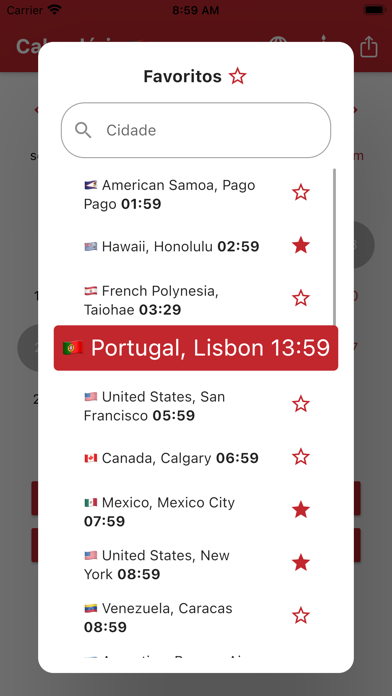 Calendário Português Screenshot