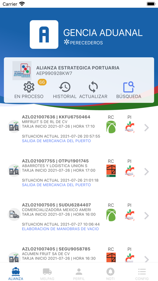 #2. Tracking Alianza Móvil (iOS) By: Alianza Estratégica Portuaria S.A. de C.V.