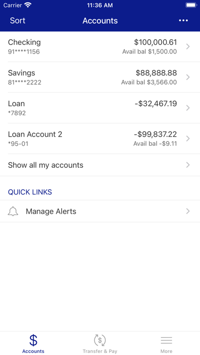 Liberty Trust and Savings Bank Screenshot