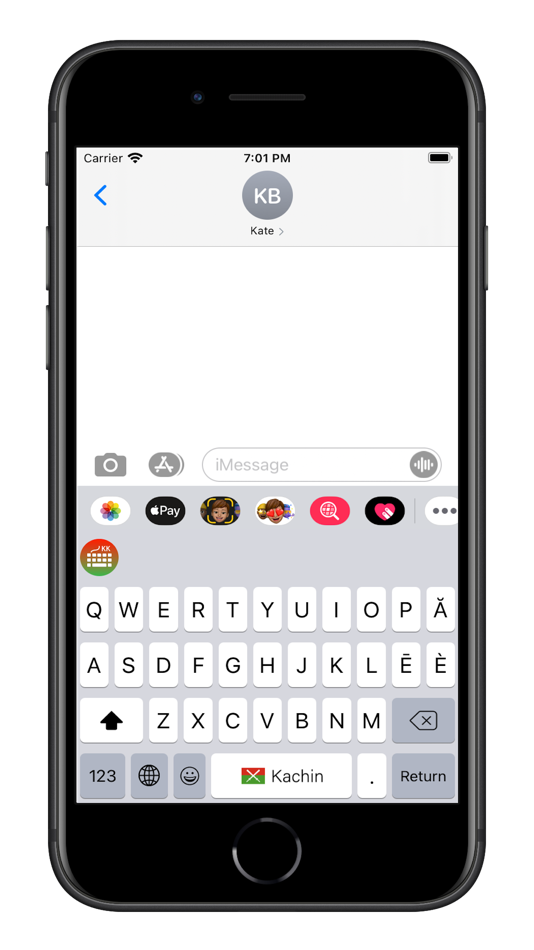#2. Kachin Keyboard (iOS) By: Ah Zau Marang