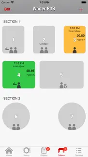 waiter pos restaurant system iphone screenshot 2