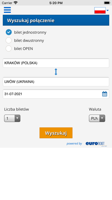 euroTICKET Screenshot