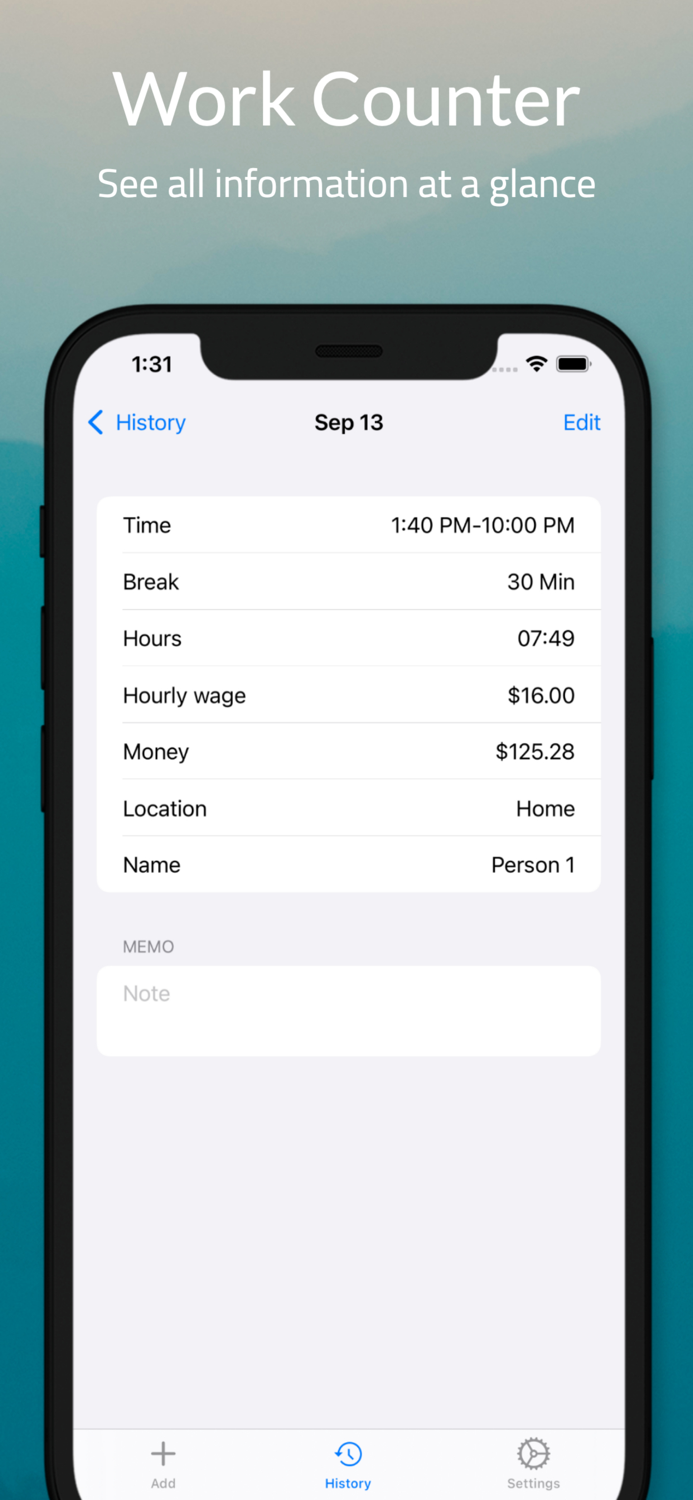 Work Counter Hours Tracker