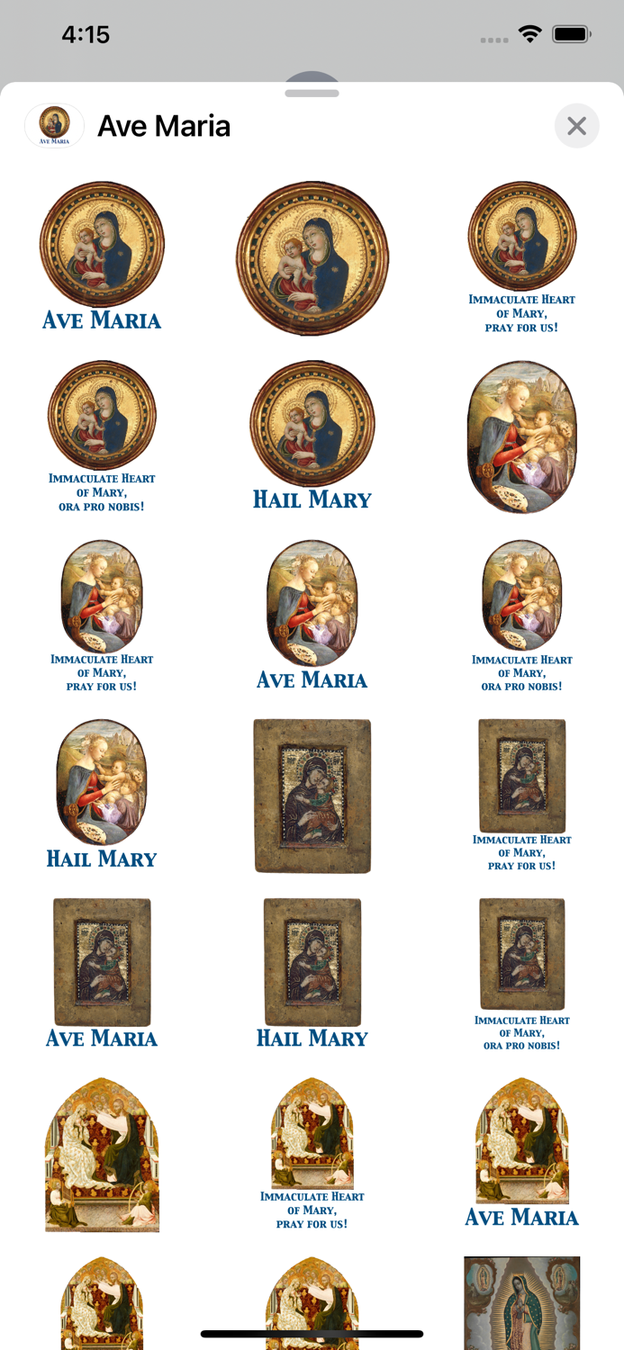 Ave Maria stickers