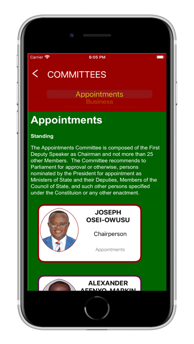 Parliamentary Watch Screenshot