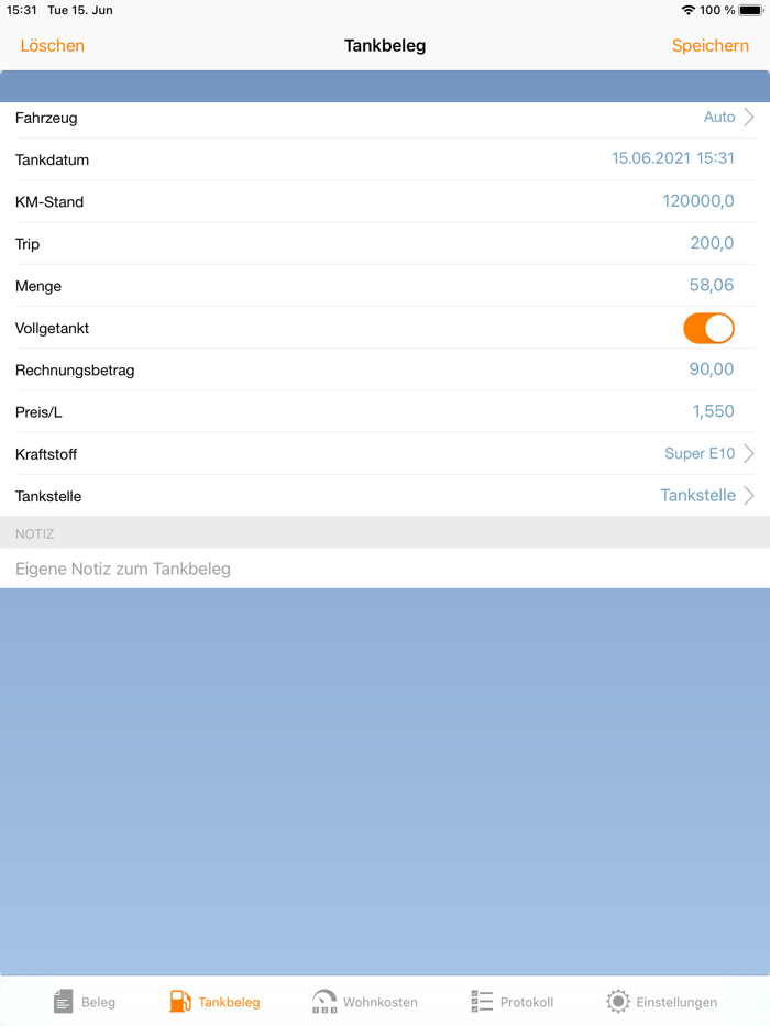 WISO Mein Geld Belegerfassung