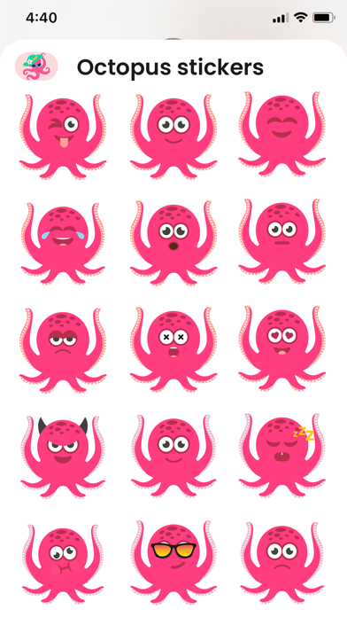 Screenshot #3 pour Octopus Emojis!