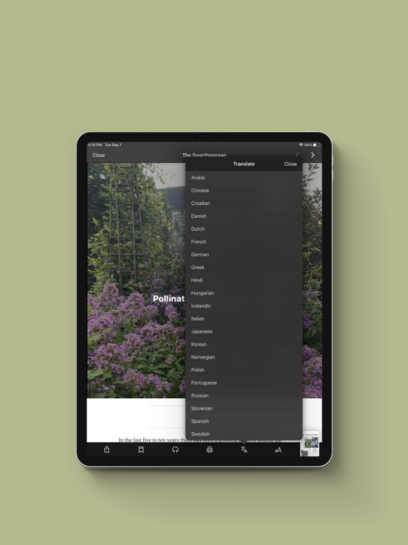 The Swarthmorean iPad screenshot 5 - News app