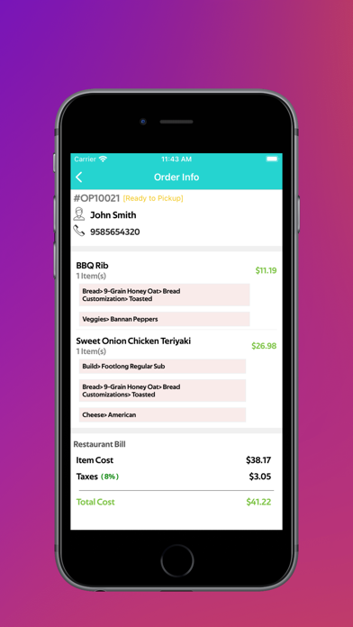 Order Next Restaurant Screenshot