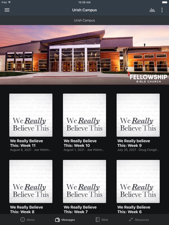 Fellowship Bible Church Topeka iPad screenshot 2 - Lifestyle app
