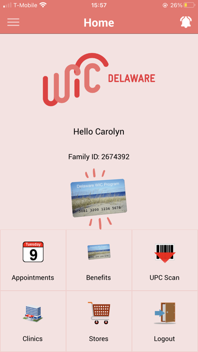 Delaware WIC for Participants Screenshot