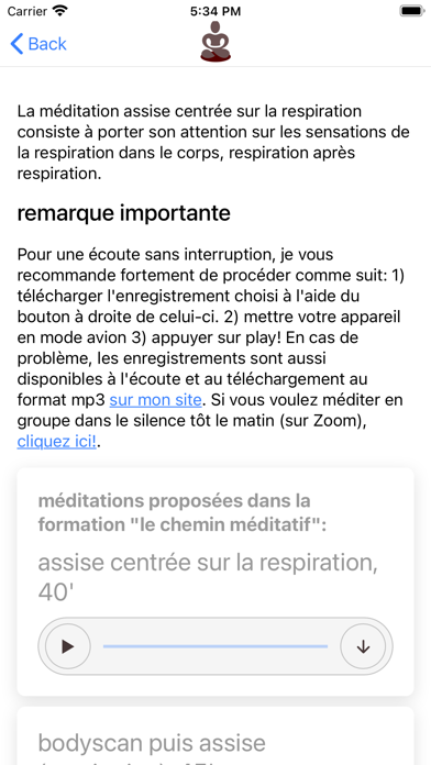 Les méditations Screenshot