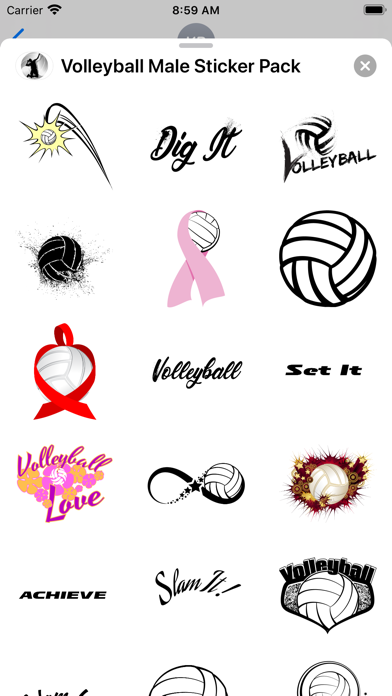 Volleyball Male Sticker Pack Screenshot