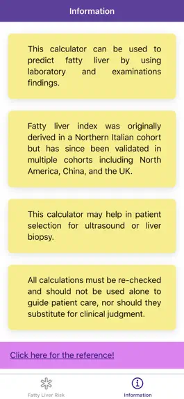 Game screenshot Fatty Liver Risk Calculator apk