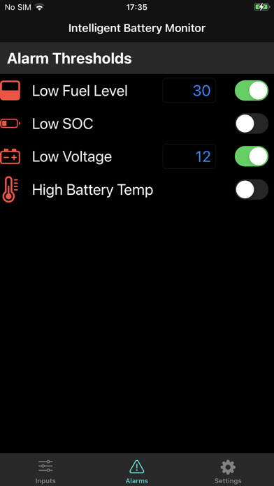 Intelligent Battery Monitor Screenshot