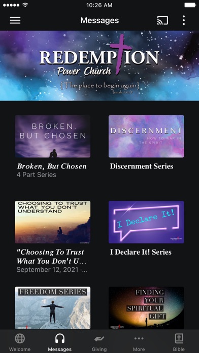 Redemption Power Church App Screenshot