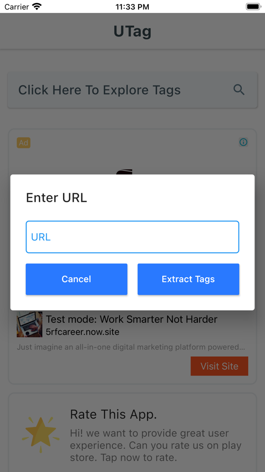 #2. UTag - Find Tags for videos (iOS) Podle: Sagar Mahobia