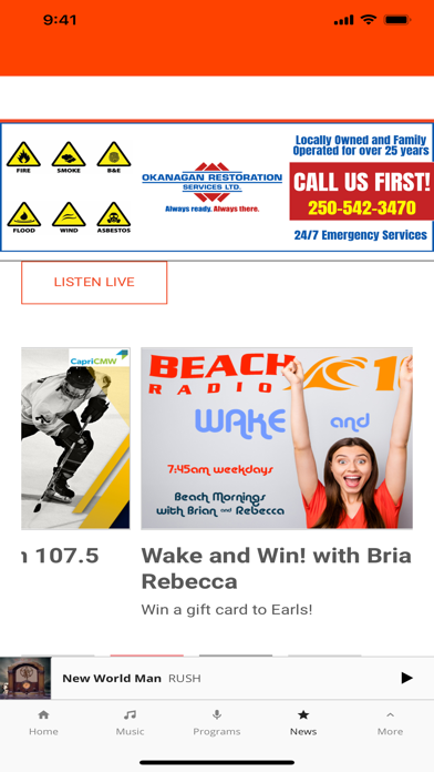 Screenshot #1 pour 107.5 Beach Radio Vernon
