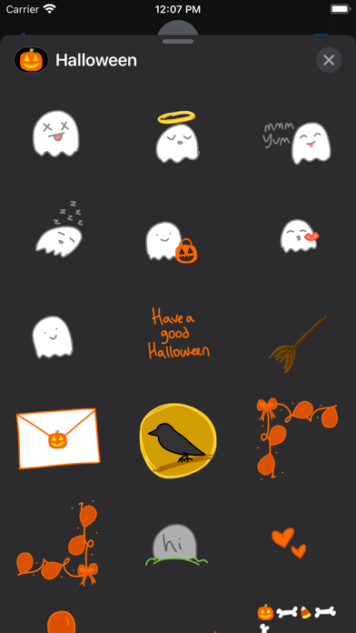 Halloween Stickers Cute Emoji Screenshot