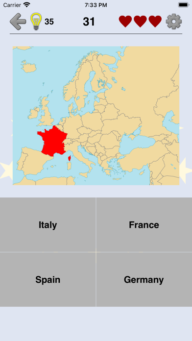 European Countries - Maps Quiz Screenshot