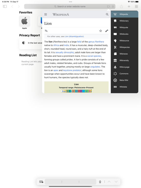 Screenshot #4 pour Black Menu for Wikipedia